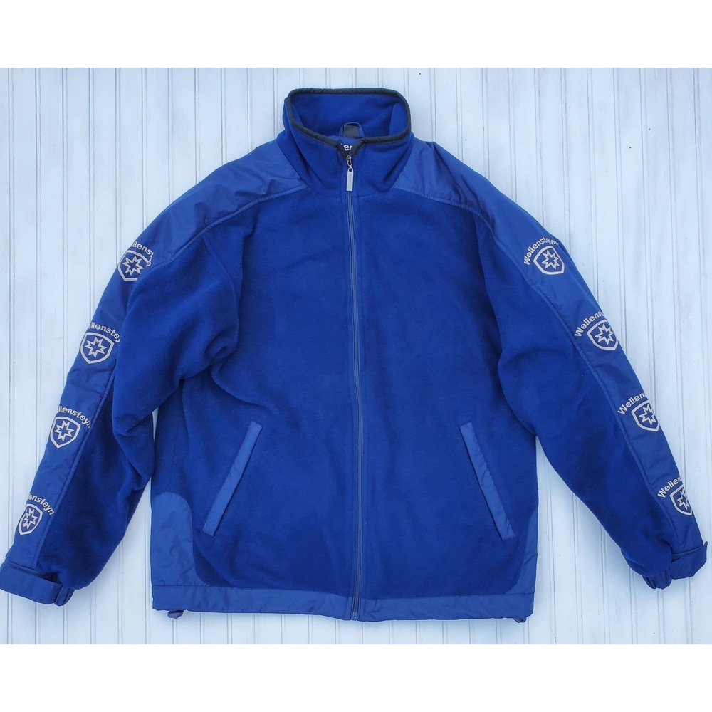 Wellensteyn‎ Mens Large Fleece Jacket Blue With White Logo Embroidered